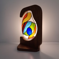 Suspense : lampe en vitrail Tiffany