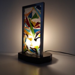 Variation: lampe en vitrail à verres flottants