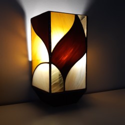 Lampe applique murale en vitrail: "AUTOMNE"