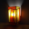 Lampe applique murale vitrail Tiffany: "FLAMBOYANTE"