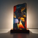 Lampe en vitrail à verres flottants: "MARBREE"