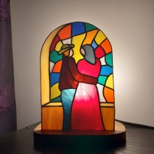 Lampe en vitrail Tiffany: "UNE ROMANCE ?"