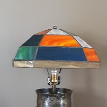Chapeau de lustre ou lampe en vitrail Tiffany