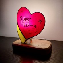 Lampe vitrail Tiffany: "SUPER MAMIE"