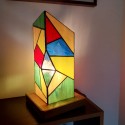 Lampe en vitrail Tiffany: " La QUADRY"
