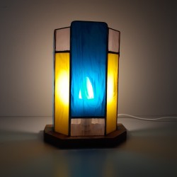 Lampe en vitrail Tiffany: "DOUCEUR"
