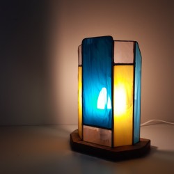 Lampe en vitrail Tiffany: "DOUCEUR"