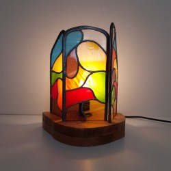 Triade: lampe en vitrail Tiffany