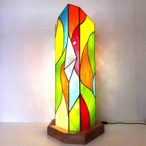 Lampe en vitrail Tiffany: La sept'aime