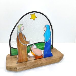 Photophore Tiffany, crèche: Sous l'étoile