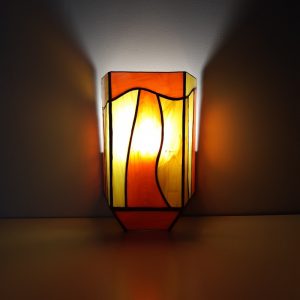 Lampe applique murale vitrail Tiffany : Flamboyante