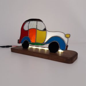 Lampe en vitrail Tiffany : Tacot patchwork