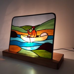 Lampe en vitrail Tiffany : Au fil de l'eau