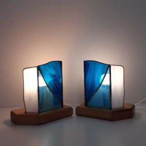 Lampes de chevet en vitrail Tiffany : Duo