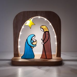 Lampe en vitrail Tiffany : étoile de la nativité