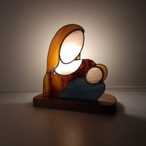 Lampe en vitrail Tiffany : Maternité