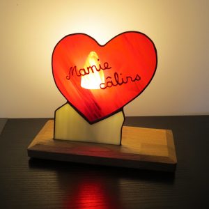 Lampe vitrail Tiffany : Mamie câlins