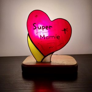 Lampe en vitrail Tiffany : Super mamie