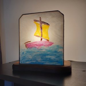 Lampe vitrail Tiffany : Au gré du vent