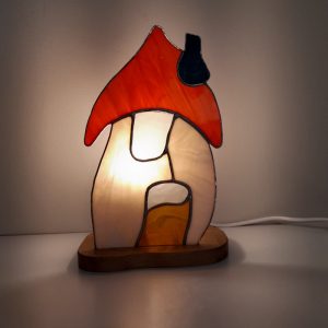 Lampe en vitrail Tiffany : Maisonnette