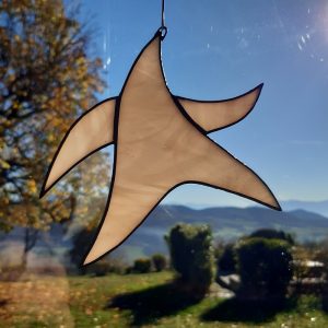 Mobile à suspendre : étoile rose