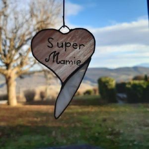 Mobile à suspendre : coeur super mamie
