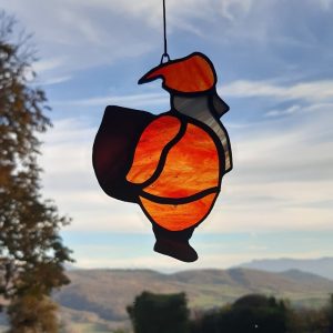 Mobile à suspendre en vitrail Tiffany : Père Noël