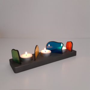 Photophore en vitrail Tiffany : Chemin de table