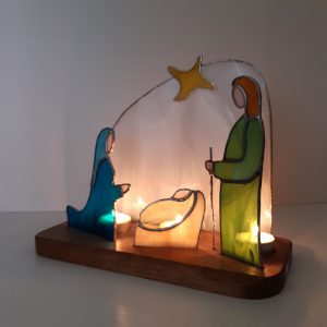 Photophore en vitrail Tiffany : Sous l'étoile