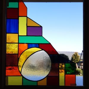 Survitrage en vitrail Tiffany : Éclipse