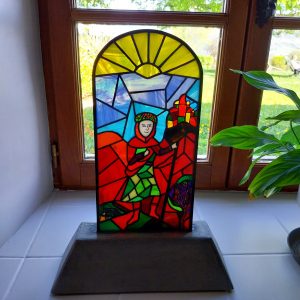 Tableau en vitrail Tiffany : Le Pelerin