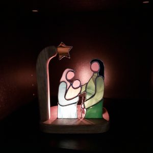 Photophore vitrail Tiffany: naissance sous une étoile