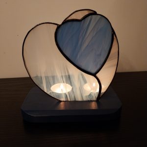 Photophore Tiffany: un coeur partagé