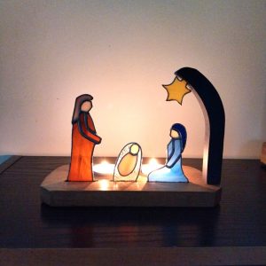 Photophore vitrail Tiffany: à la lueur d'une étoile